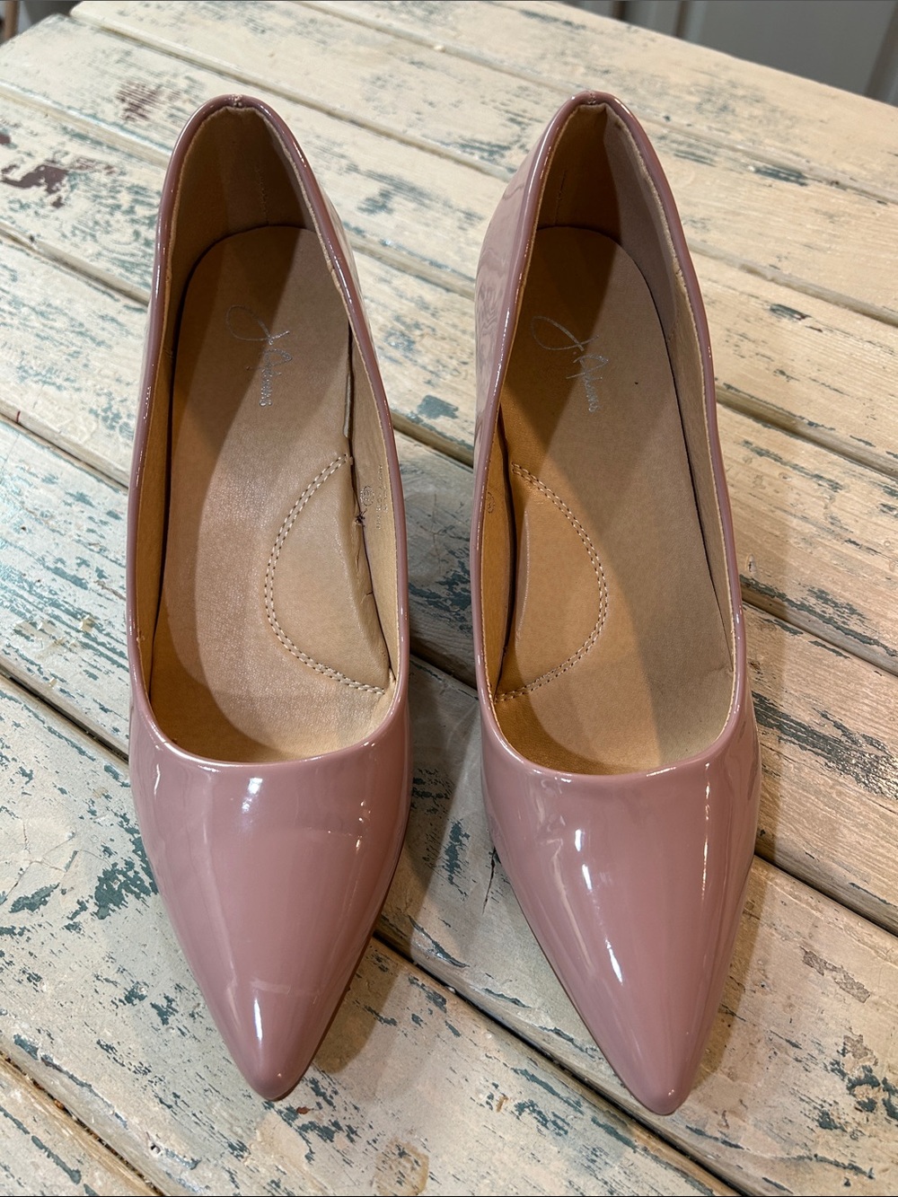 J.AdamsJolie Patent Leather Dusty Rose Pointed Toe Pump Size 8.5